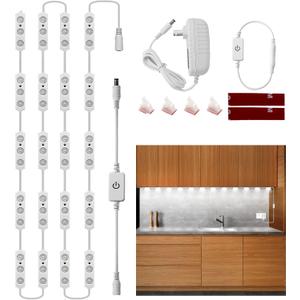 LPHUMEX Flexible Jewelry Showcase Lighting, 10FT Bright White 6000K Display Case LED Lights, with Dimmer Switch & Power Adapter, 60 LEDs Lights for Showcase
