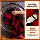Electric Heated Sherpa Buffalo Plaid Christmas Throw Blanket with 8 Heating Levels & 8 Hours Auto Off, Fast Heating Warm Plush Washable Blanket with Over-Heat Protection, ETL Certification, Red