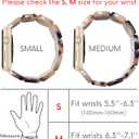 Heesch Tortoise Stretchy Watch Band Compatible with Apple Watch Resin Cute Watch Strap Wristband for iWatch Bracelet for Women Men Girls, 38/40/41mm, 42/44/45/46/49mm, Oval Version