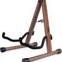 MUSO Guitar Stand,Acoustic Guitar Stand,Wood Classical Electric Guitar Stand,Foldable Bass Guitar Stand,Guitar Accessories also fit Bass,Violin,Ukulele(America Black Walnut)