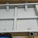 Boat Boarding Platform with Handrail, Foldable Dock Step with Anti-Slip Surface, Rust-Resistant Iron Ramp for Lake, Pontoon, Kayak, Dock to Boat Access