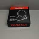 Wireless Headset, 5.0 Trucker Bluetooth Headset with with Microphone Noise Canceling & USB Dongle, Wireless Headphones with Mic Mute for Remote Work Cell Phone Computer Call Office Teams Meetings, Champagne Gold & White