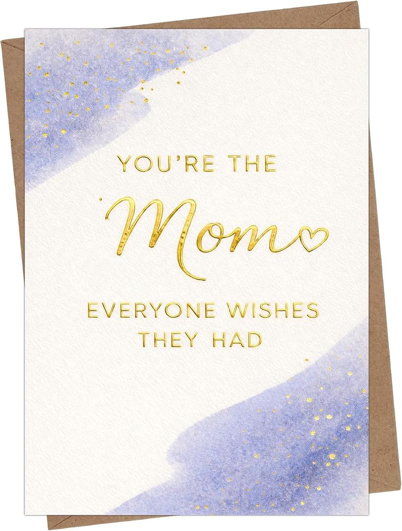 3 x Cheerin Sweet Birthday Cards for Mom – Sentimental Card for Mum with Envelope from Daughter or Son – Heartfelt Card for Stepmom, Grandma or Mother Figures – 5x7 Inch