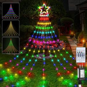 PUHONG Color Changing Christmas Lights, 335 LED RGB String Light with Remote & Timer, Waterproof Outdoor Twinkle Christmas Tree Lights for New Year, Halloween, Birthday, Party Decor (RGB)