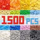 1500 Pieces Classic Building Bricks - Bulk Blocks Set Compatible with Major Brands - Creative STEM Educational Construction Toys, Mixed Colors & Shapes for Boys Girls Ages 6+