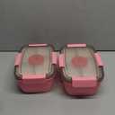 Cherrysea 2Pack Salad Lunch Container, 68oz Salad Bowls with 4 Compartments Tray,Leak Proof Lunch Box with Fork for Men,Women BPA-Free Snack Container with Sauce Container for Dressings-Pink