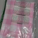 misaya Rectangle Waterproof Vinyl Table Cloth, Buffalo Flannel Backed Tablecloth, Wipeable Plastic Table Cover for Dinner, Kitchen, Outdoor (52" x 70", Pink and White)