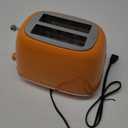 2 Slice Toaster Retro Stainless Steel with Bagel, Cancel, and Defrost Functions, 6 Bread Shade Settings, Extra Wide Slots and Removable Crumb Tray, Orange
