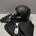 GLX GX23 Dirt Bike/Motocross Helmet - Matte Black, Large - DOT Approved