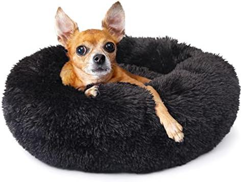 Puppy Beds for Small Dogs Washable" Blue Calming and Anxiety Pet Beds Fluffy and Plush Durable Small Dog Bed