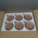 Morandi Color Ceramic Coffee Mugs Set of 6 (Large),18 oz Coffee Cups with Handle, Latte Mug, Big Mug for Women, Men, Great for Tea Hot Chocolate, Microwave Safe, Modern, Unique Style for Any Kitchen