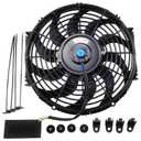 Ucreative 12 Inch High Performance 12V Slim Electric Cooling Radiator Fan with Mounting Kit Universal Fit