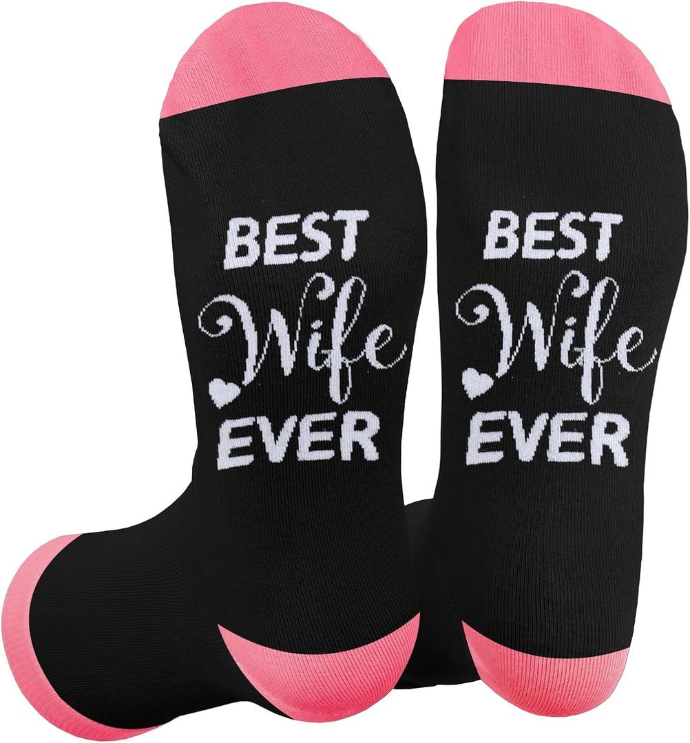Valentines Day Gifts for Her Wife Christmas Mothers Day Stocking Stuffers Wedding Anniversary Birthday Appreciation Romantic Unique Presents Ideas Best Wife Ever Gifts Cozy Socks from Husband