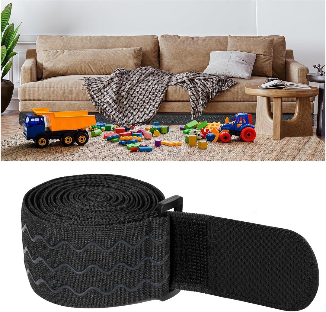 Under Couch Blocker for Kid and Pet Toys, Adjustable Toy Blocker for Under Couch, Toy Blocker Stop Things from Going Under Sofa, Bed, and Other Furniture, Easy to Install, 3" x 157 inch