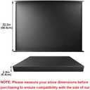 Stove Cover - Stainless Steel Stove Top Cover Board, Heat Resistant Gas Stove Cover, Black Stove Top Covers for Counter Space, Sink, RV and Electric/Gas Stove Tops (30"L x 22" W x 2.5''H)