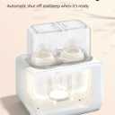 Baby Bottle Warmer, Grownsy 8-in-1 Fast Milk Warmer with Timer Breastmilk or Formula, Fits 2 Bottles, Accurate Temperature Control, with Defrost, Sterili-zing, Keep, Heat Baby Food Jars Function