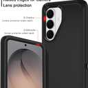 for Samsung Galaxy S26 Plus Case Heavy Duty Protective Shockproof Dropproof 3-Layer Full Body Protection [Without Screen Protector] Tough Rugged Case for Galaxy S26 Plus 6.7",Black