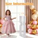 Hourglass-Shaped Cake Stand with Cylinder Pedestal, Large White Round Plinth for Weddings, Birthdays, Baby Showers & Party Decor