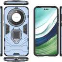 Compatible with Huawei Mate 60 Pro Case Cover,Magnetic Car Mount Bracket Shell Compatible with Huawei Mate 60 Pro 5G ALN-AL00 ALN-AL80 Case Blue