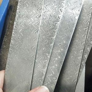 Handmade Damascus Steel Billet Knife/Blank Blade Making Bar Wave 150x25x3mm