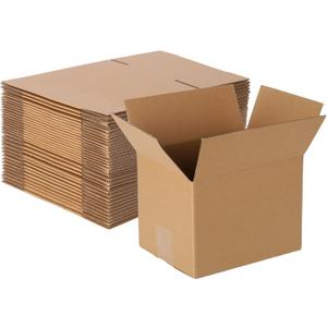 zmybcpack 40 pack 8x6x6 inch Cardboard Box Mailers, Kraft Corrugated Mailer Cardboard Shipping Boxes For Small Business, Mailing, Packing and Storage
