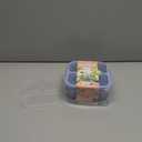 Snack Boxes (3 Pack) - Stackable Bento Boxes with 3 Compartments, Meal Prep Containers Reusable, Lightweight Lunch Containers for Kids and Adults, BPA Free (Blue)