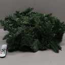 9FT Pre-Lit Artificial Christmas Garland with Dual Color LED Lights and Timer by Remote Control and Batteries Operated, Holiday Decorations, for Indoor Door Home Stairs Fireplaces Wall