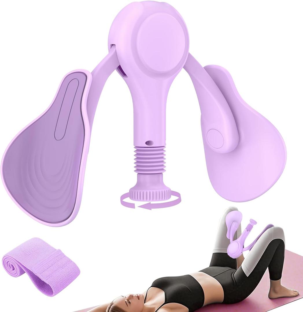 Upgraded Thigh Exerciser Kegel Exerciser, Adjustable Resistance Pelvic Floor Muscle Exercise Devices, Inner Thigh Workout Pelvic Trainer for Women, Home Workout Equipment for Hip, Leg, Arm