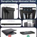 Wallet for Men, Slim Minimalist Wallet Card Holder with Location Tracking, Build in Airtag Chip Compatible with Apple Find My, RFID-Blocking Smart Air Wallet with Money Clip (Black Carbon Fiber)