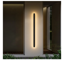 Lundwa 56.3inch Long Outdoor LED Wall Light 45W Black Warm White Porch Light Acrylic Waterproof IP65 Exterior Wall Light Fixture for House Patio Porch Courtyard