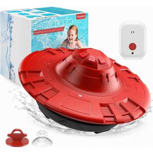 Pool Alarm, Floating Pool Safety Alarms for Inground & Above Ground Pools – Loud 110dB Alert, Adjustable Sensitivity, Protection for Kids & Pets (Red+Black)