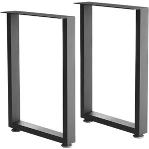 Lendpea Metal Table Legs Heavy Duty Square Tube Desk Frame Industrial Dining/Coffee/Computer Table Legs, Set of 2(Rectangular, 16 inch)