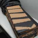 GENIMO Outdoor Rug 9' x 18' Waterproof for Patios Clearance, Reversible Outdoor Plastic Straw Camping Rug Carpet, Large Area Rugs Mats for RV, Camper, Deck, Balcony, Porch, Beach, Picnic, Black&Brown