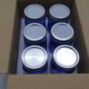 eleganttime Blue Wide Mouth Mason Jars 32 oz,6 Pack Colored Quart Glass Canning Jars with Airtight Lids for Canning,Pickling,Storage,DIY Crafts & Dcor