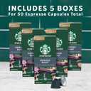 Starbucks by Nespresso Original Line Dark Roast Espresso, 50-count Espresso Pods (EXP 01/21/26)