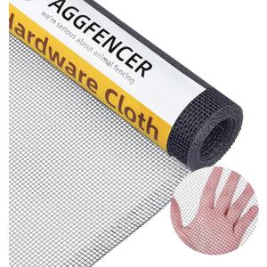 36in x 10ft Gray Hardware Cloth 1/8 inch 27Ga PVC Coated Wire Mesh Vinyl Coated Galvanized Wire Mesh Screen Roll, Welded Metal Chicken Wire Fencing, for Garden Plant Fencing Bee Screen