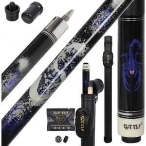Pool Cue Stick,Billiard Cue Sticks with Hard Case Low Deflection Shaft Professional Billiard Pool Cues Sticks 19.5-21 oz Cue Stick, 20 oz