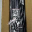 2 Pack Black Curtain Rods for windows 66 to 120 inch, 5/8 inch Splicing Heavy Duty Metal Curtain Rod Set with Brackets