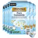 Twinings Pure Camomile Herbal Tea 72 K-Cup Pods for Keurig, 12 Count (Pack of 6), Made with Pure Camomile Blossoms, Naturally Caffeine-Free, Enjoy Hot or Iced