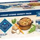 Blue Buffalo Blue's Stew Natural Wet Dog Food, Made with Natural Ingredients, Hearty Beef and Country Chicken Variety Pack, 12.5-oz Cans, 6 Count (EXP 02/22/28)