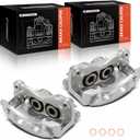 A-Premium Disc Brake Caliper Assembly with Bracket Compatible with Select Chevrolet and GMC Models - Silverado 1500 & Sierra 1500, 2002 2003 2004 2005 - Rear Driver and Passenger Side, 2-PC Set