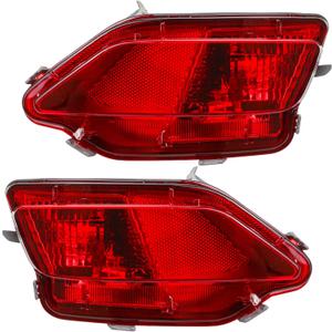 2 PCS For Toyota RAV4 Reflector 2013 2014 2015 Left & Right Passenger Side Rear TO1185107 81480 0R020 Light Assembly Unit Driver TO1184107 81490 0R010 42040 Bumper Tail Brake Signal Lamp Cover No Bulb
