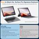 INFILAND Surface Pro 7 Plus Case, Crystal Clear Multi-Angle Shockproof Case Compatible with Microsoft Surface Pro 7+/6/5/4 12.3" Tablet, Black