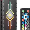 upHere PWM & 5V Addressable ARGB Magnetic Fan Hub 1 to 9-Port PC Case Splitter with Remote Control,SATA-Powered Cooling Hub for Custom RGB PC Builds,Black,P10PARGB BK