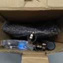 QiMH Upgraded Dog Pooper Scooper Extra Large, Adjustable Long Handle Stainless Metal Pet Poop Tray and Rake Set for Large Medium Small Dogs, Dog Waste Removal Bin Rake, Great for Grass, Street, Gravel (Blue)