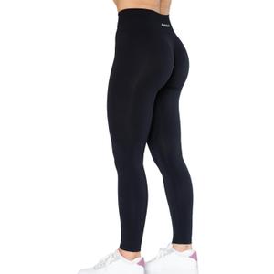 AUROLA Dream Collection Workout Leggings for Women High Waist Seamless Scrunch Athletic Running Gym Fitness Active Pants (Large, Dark Black)