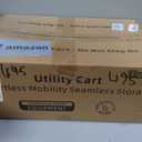 Plastic Utility Carts with Wheels, 3-Tier Rolling Service Cart, 300 lbs Heavy Duty Capacity with 4 inch Silent Casters(2 Lockable), for Home, Office, Restaurant, Warehouse.31.5" 16" 38"