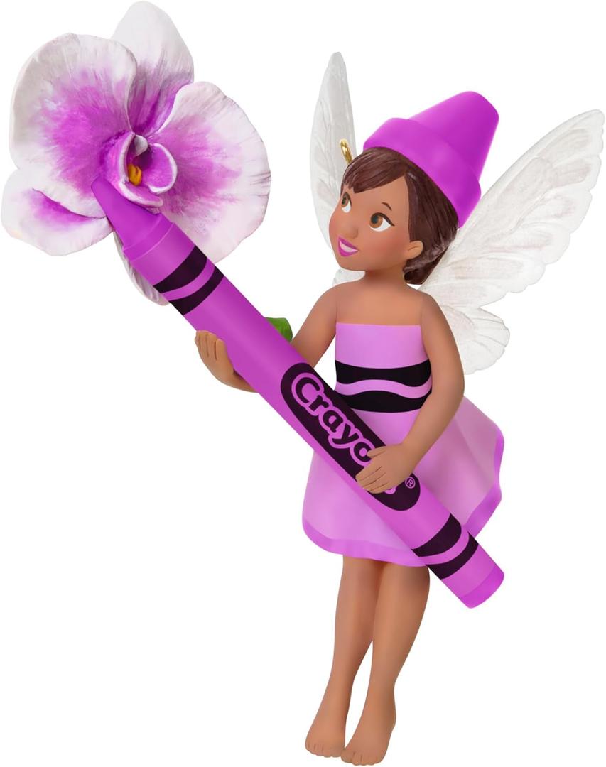 Hallmark Keepsake Christmas Ornament 2025, Crayola Orchid Fairy, Gifts for Kids