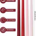 Viyffo Taper Candles 10 Inch Red 12 Pack Unscented, Smokeless Long Tall Tapered Candlesticks Wedding Home Decor Dinner Natural Color Series