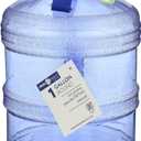 New Wave Enviro Iconic 1 Gallon Round BPA Free Water Bottle with Stainless Steel Cap and Integrated Handle, Ideal for Gym and Outdoor Life, Blue (128 Ounces), Set Of 2